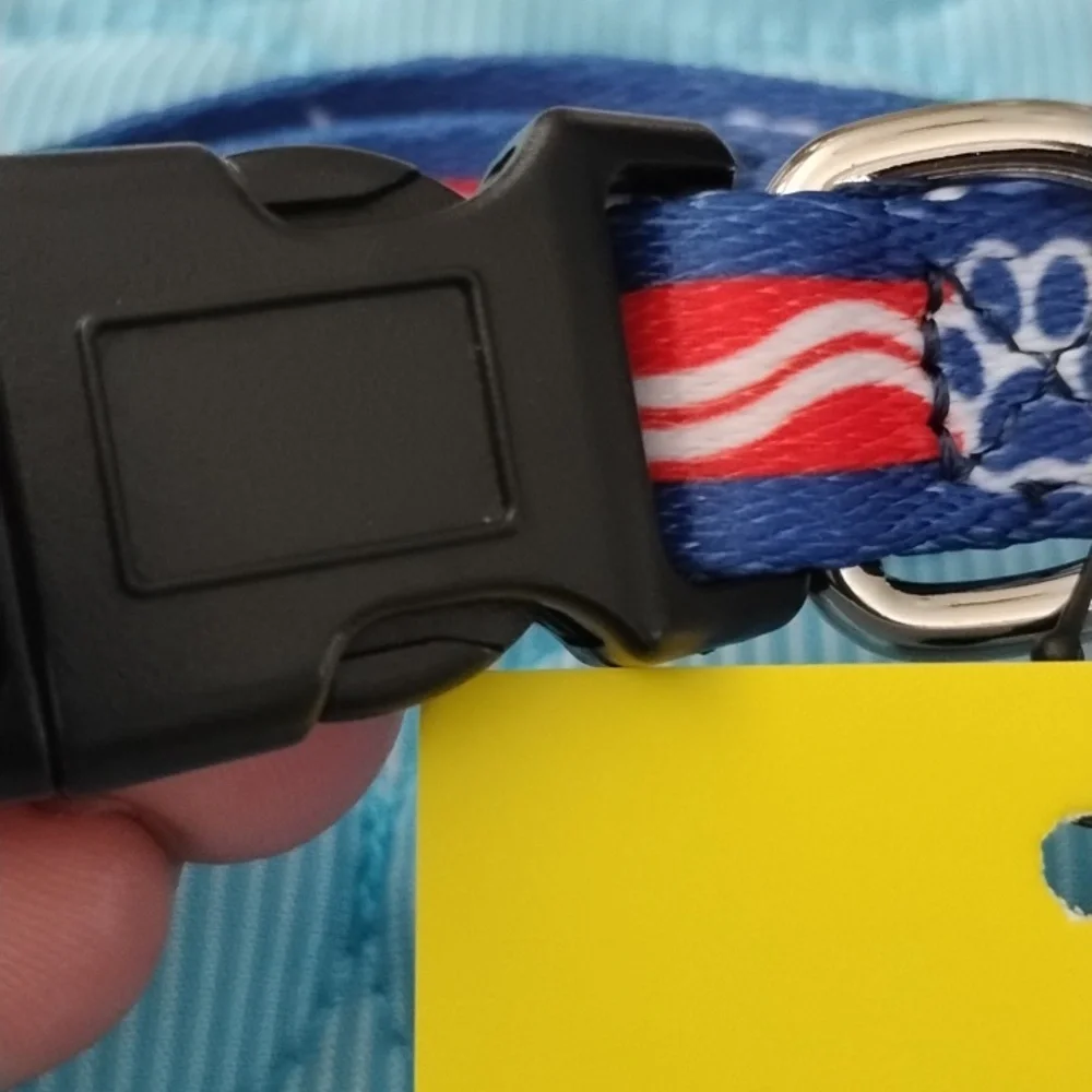 Native Blue and Red Dog Collar